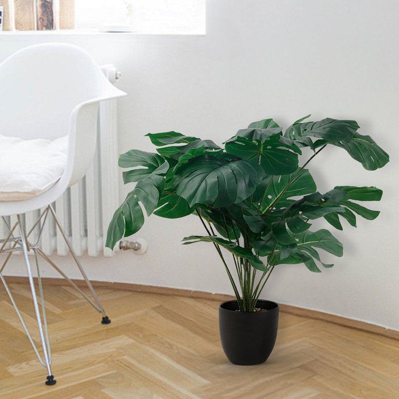Grande plante artificielle en pot Monstera