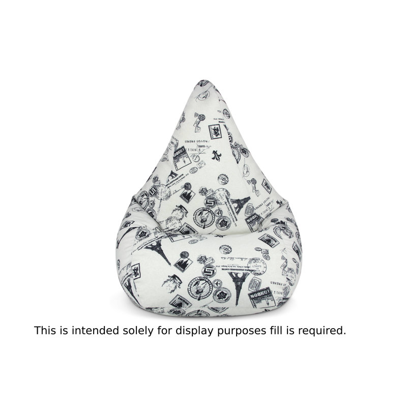 Grande housse à billes en polycoton, Polyester blanc, H 37 po x l 27 po x P 29 po
