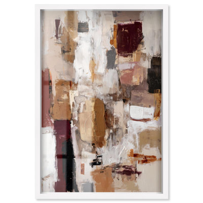 Décoration abstraite abstraite Harmony I Shadowbox Print par Art Remedy, cadre blanc, 10 x 15
