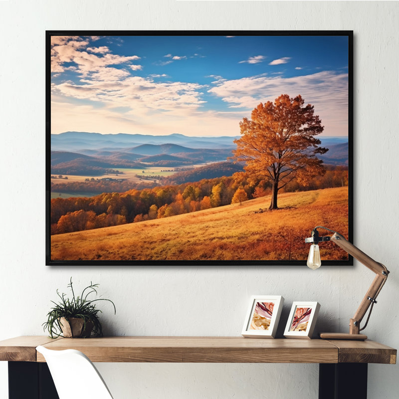 " Harmony On Virginia Shenandoah Valley ", Black Floater Framed, 12" H x 20" W x 1" D