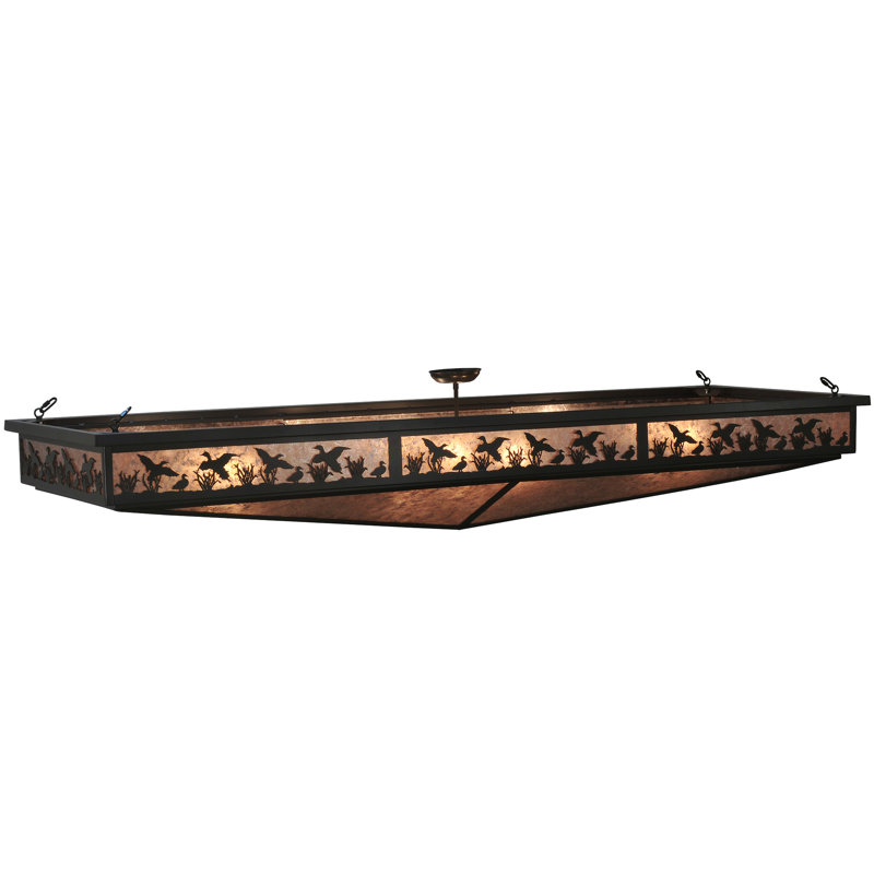 Rustic Lodge Fabric Semi Flush Mount