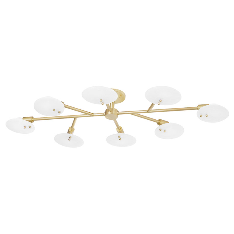 Plafonnier semi-encastré 48 lumières Giselle, Laiton vieilli