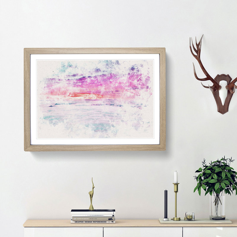 Ocean of Clouds - Framed Print, Oak Framed, 62cm H x 87cm W x 2cm D
