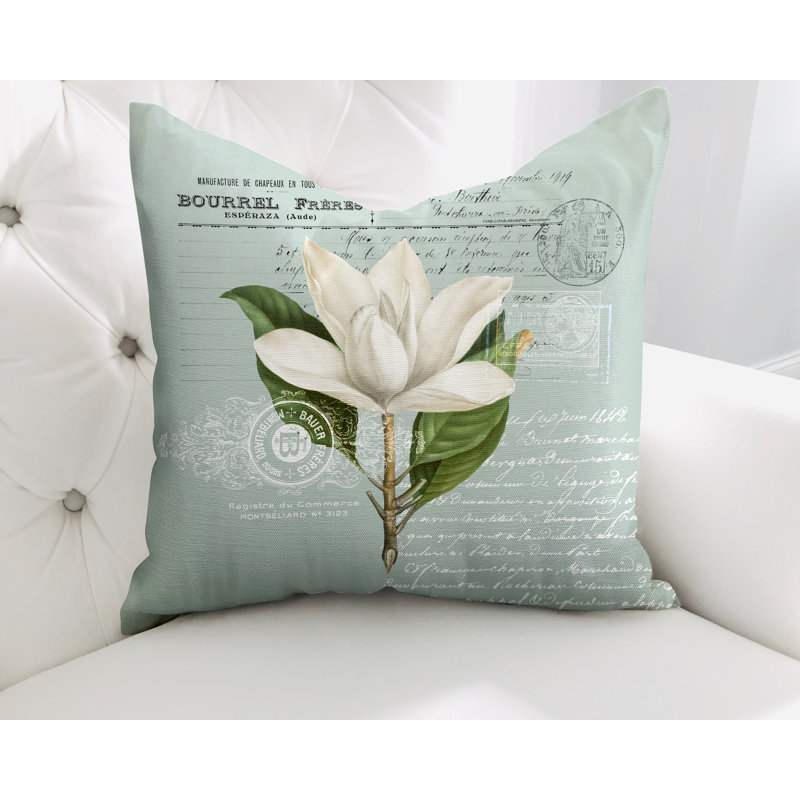  Housse de coussin en coton Aurelie, L 15 po x H 15 po, Émeraude
