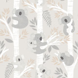 Tiny Tots 2 Glittery Koalas Design 33' L x 21" W Wallpaper Roll