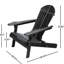 Chaise en bois gris foncé - pliable, avec un attrait extérieur rustique en bois pliable, pour le plaisir-302136845