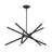 10 Light Black Medium Chandelier