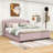 Hartli Queen Linen Upholstered Platform Bed with 2 Drawers and Twin Trundle-1641745119