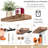 Sorbus Floating Shelves, Wall Mounted for Home Decor, 16.25 in. W x 5.5 in. D MDF Wood Decorative Wall Shelf (Set of 5) - Mahogany-116806948