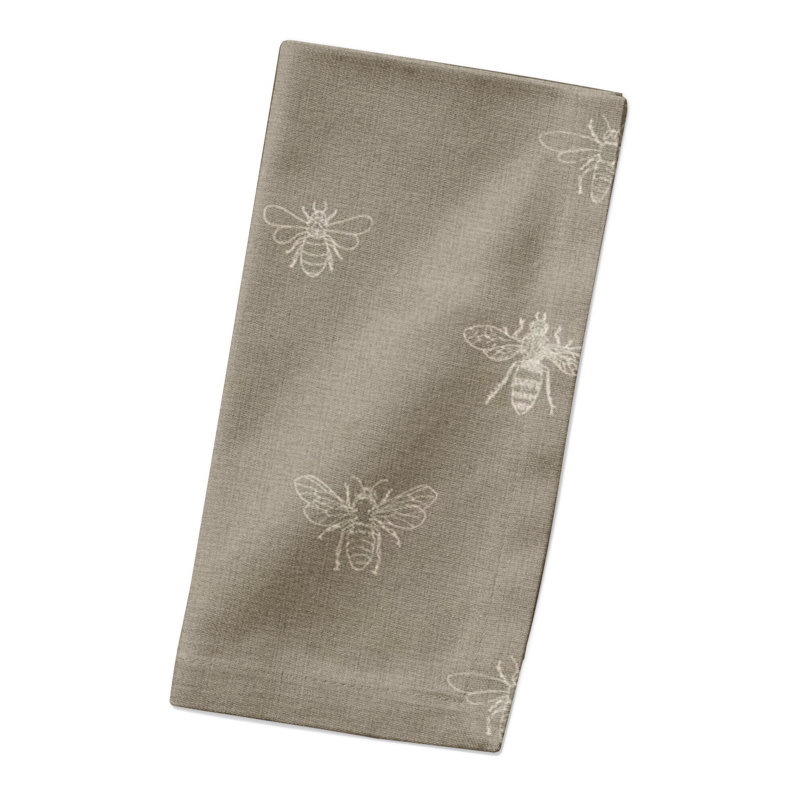 Alvelo Cotton No Pattern Rectangle Napkin, Brown