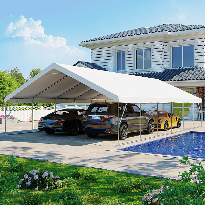 Pergola de tente de fête avec auvent, 20 pi L 40 pi. D