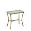 Elegant Gold 24" Side Table with Compact Tempered Glass Top
