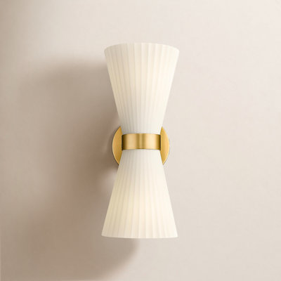 Modo 2 Light Steel Dimmable Armed Sconce