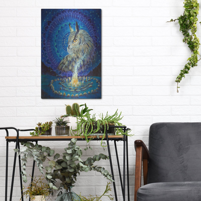 Art mural en métal «Wisdom Keeper» par Verena Wild, H 16 po x l 12 po