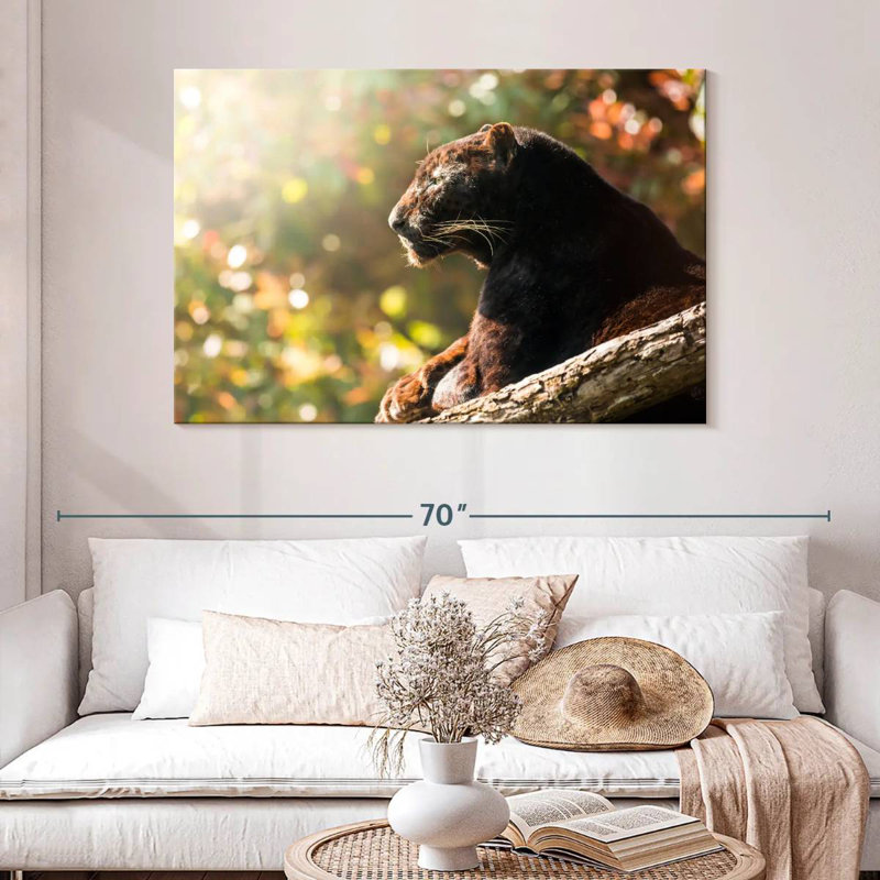 Resting Black Panther, 32" H x 48" W