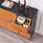 Painted Orange Shoe Storage Cabinet