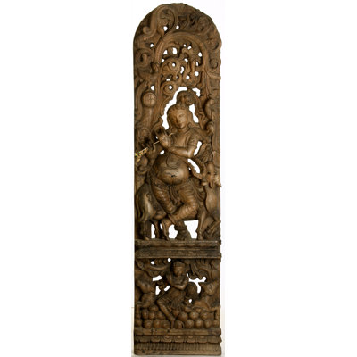 Grande taille Dhenu-Venu Gopal sous Kadamba et autour du mont Govardhana