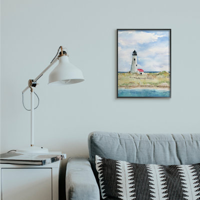 Phare sur la péninsule, paysage côtier doux