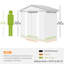Outsunny 7 x 4ft Garden Shed Easy to Assemble Foundation Kit Natural