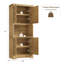 Armoire de rangement Mid Mid Modern, 72 po de hauteur avec tablette pour micro-ondes-1753171005