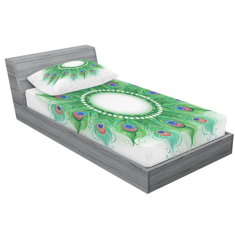 Ensemble de draps paon, Ensemble de draps pour taille de lit simple TG