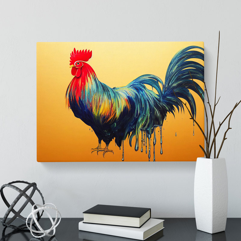 The Tranquil Rooster - Wrapped Canvas, 40cm H x 60cm W x 3cm D
