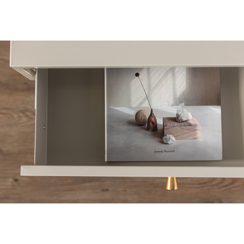 Damira End Table, Beige