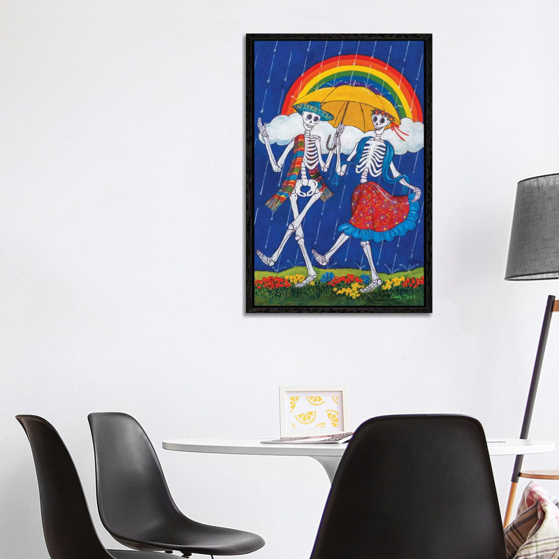 Rain Dance by Candy Mayer - Print on Canvas, 101.6 cm H x 66.04 cm W, Black Framed