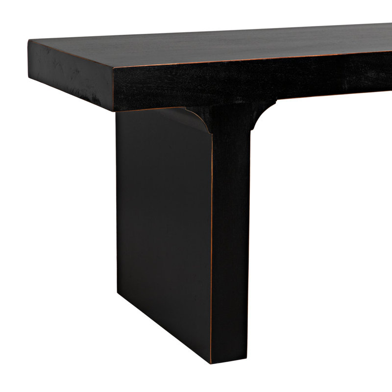 Kir Solid Wood Dining Bench, Black