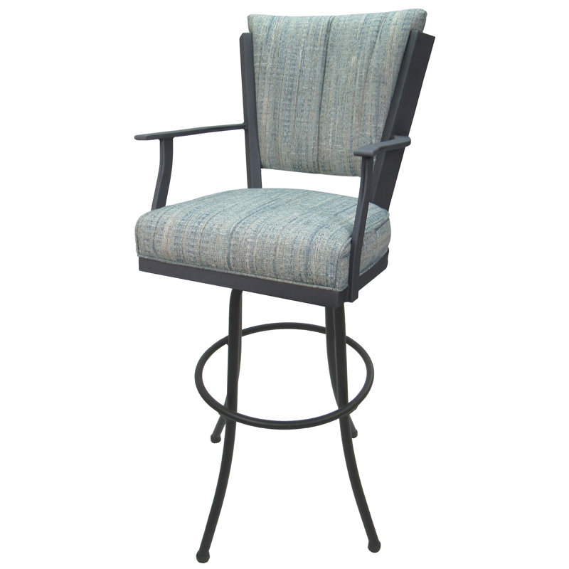  Tabouret pivotant en métal 34 po, Gris