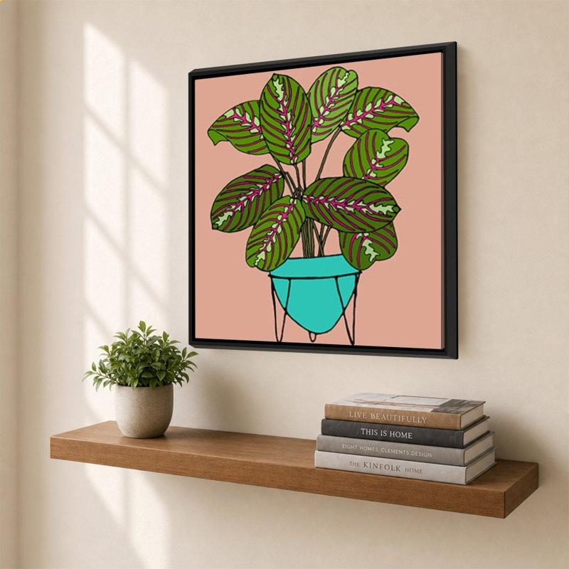 Plante en pot IV par Jen Bucheli - Impression sur toile, H 40 po x l 40 po
