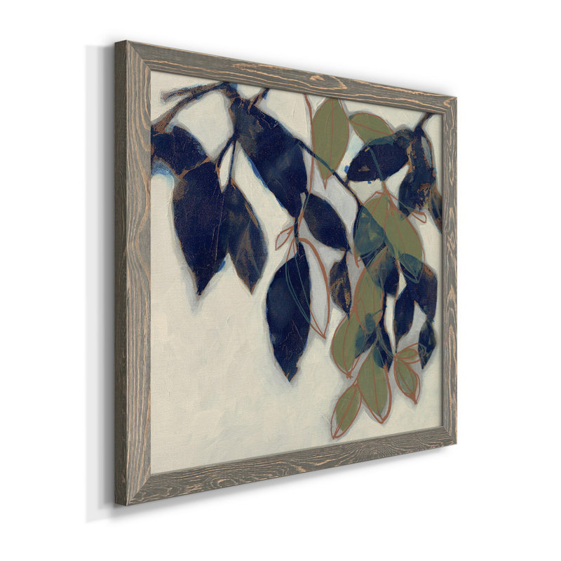 Feuilles entrelacées II - Toile encadrée de qualité supérieure - prête à être accrochée, H 17 po x l 17 po x P 1,5 po