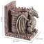 Serre-livres Dragon Castle en résine - Ensemble de 2 porte-livres fantaisie décoratifs avec rangement pour crayons pour la maison et le bureau