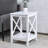 Chalon Modern Farmhouse Style Solid Wood Square End Table with Open Storage Shelf-1176448763