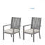 Ensemble de 4 chaises de patio en aluminium toutes saisons de 23 po avec coussins gris épais et structure grise-116148619-116148620