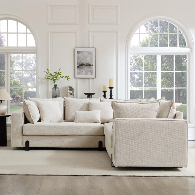 Suhasini 5 Seater Corner Sofa , Beige