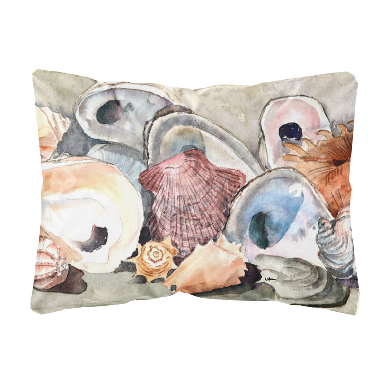 Sea Shells Reversible Throw Pillow