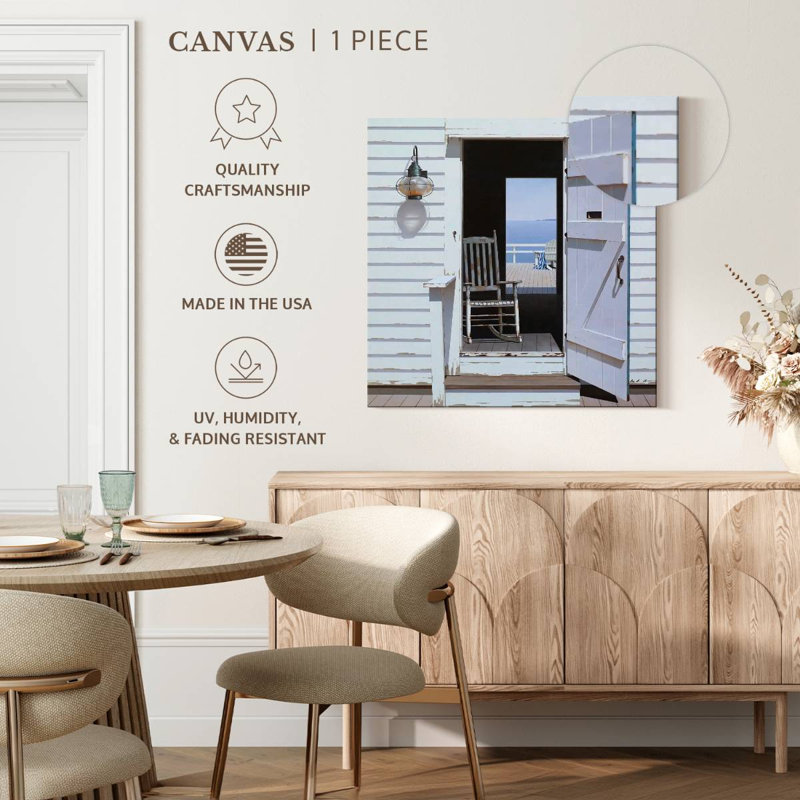 Façade de maison de plage Lilie White, H 39 po x l 39 po
