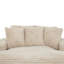 Chaise longue en velours côtelé Adasha beige avec structure en bois, porte-gobelets et USB / USB-C-1927474147