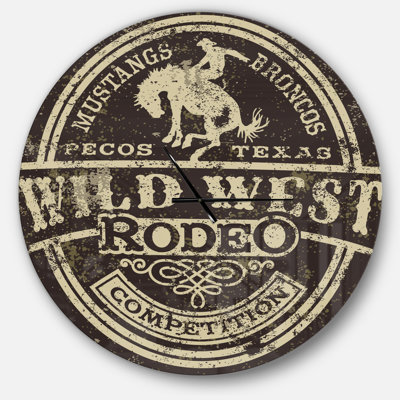 Wild west rodeo - Modern wall clock