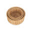 Wicker Round Straight Sided 3 Piece Storage Basket Set