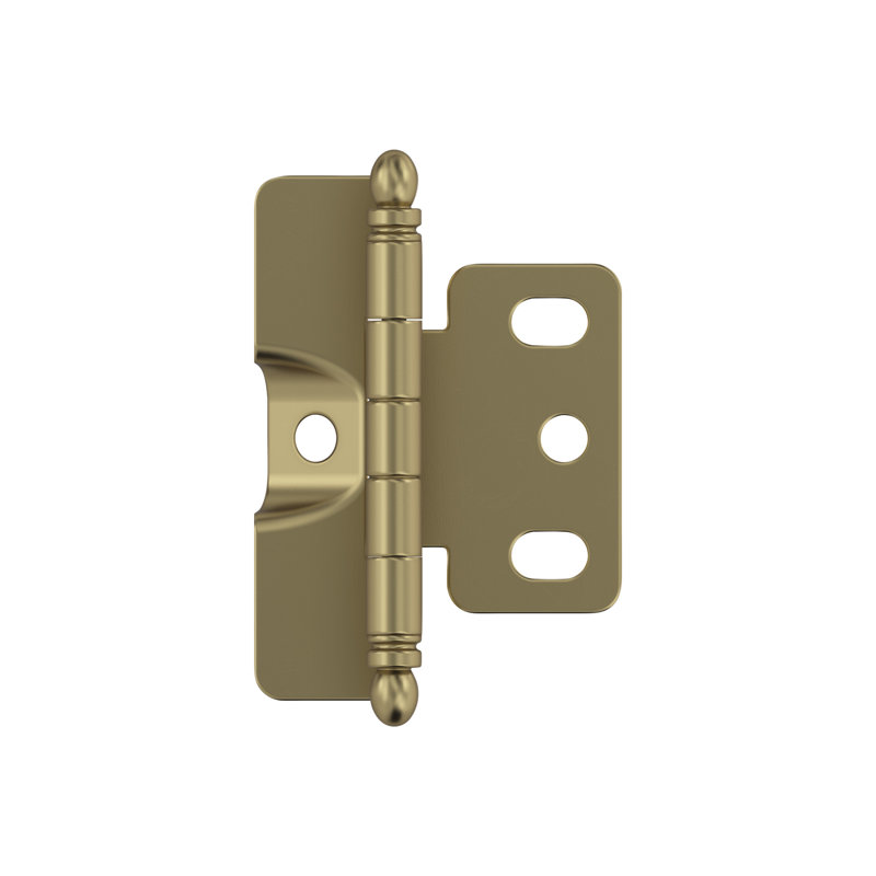 Butt/Ball Bearing Single Cabinet Overlay Hinge, Golden Champagne