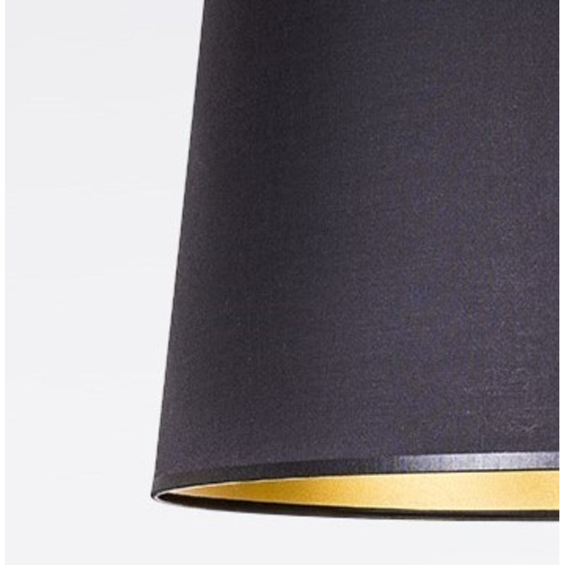 Burham 20cm H Silk Empire Lamp Shade ( Uno ) in Black