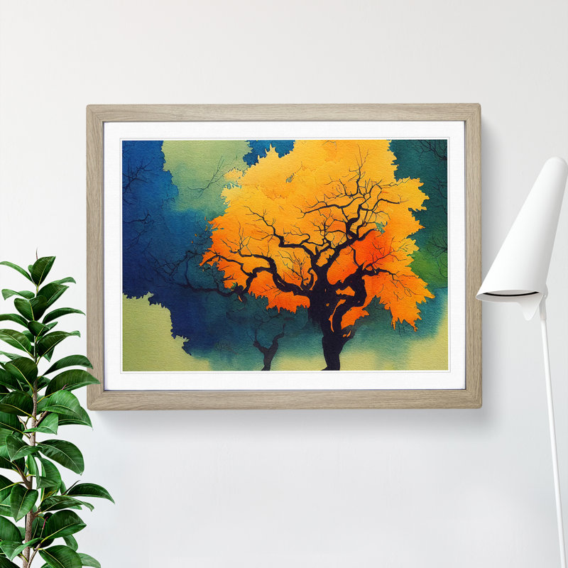 A Beauteous Tree - Single Picture Frame Print, 46cm H x 64cm W x 2cm D, Oak Framed