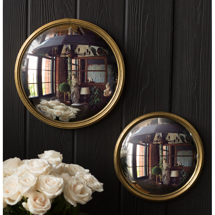 Sylvania Leaf Metal Bull Eye Accent Mirror 1 pcs