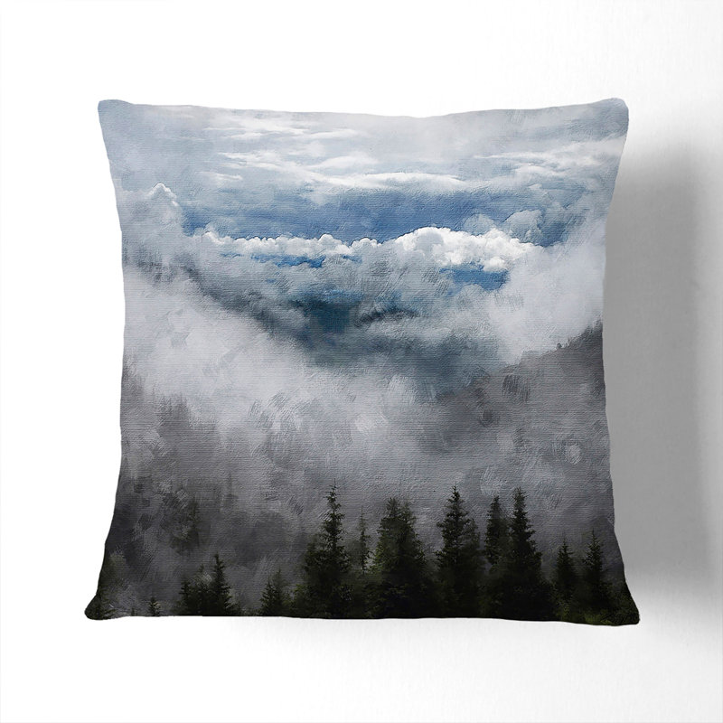 Square Cushion, 40cm H x 40cm W x 15cm D, White