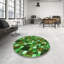 Tapis géométrique vert / brun-879558466