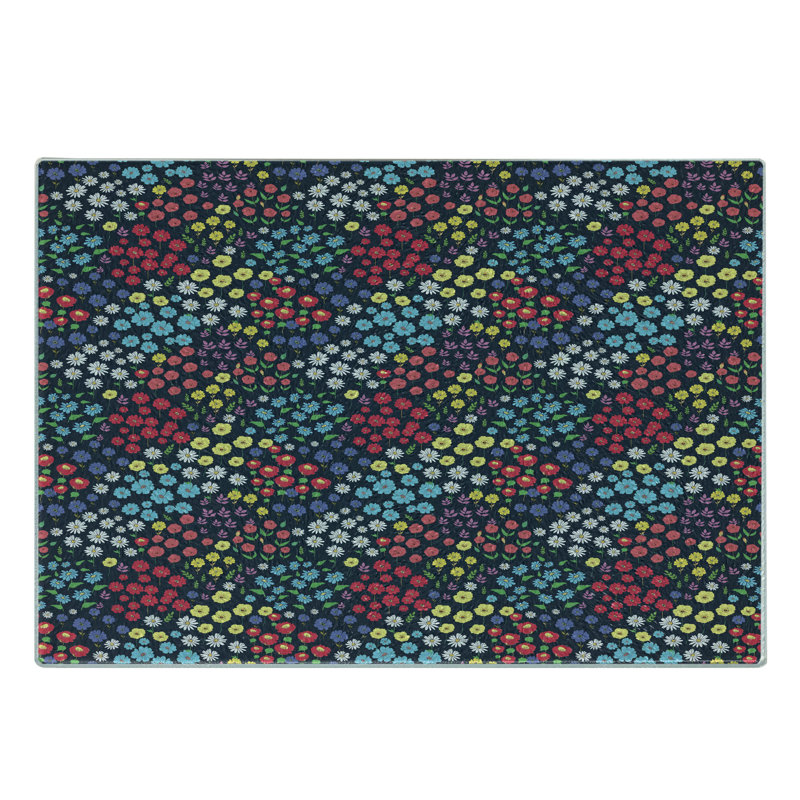 Multicolore planche à découper en verre trempé Ambesonne Garden