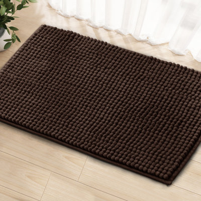 Azriah Luxury Chenille Super Soft Absorbent Microfiber Rectangle Non-Slip Bath Rug