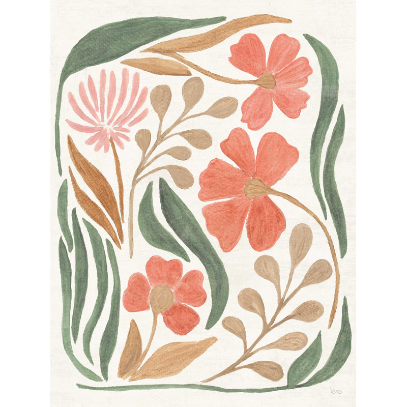 Cliona floral abstrait I - imprimé, H 16 po x l 12 po